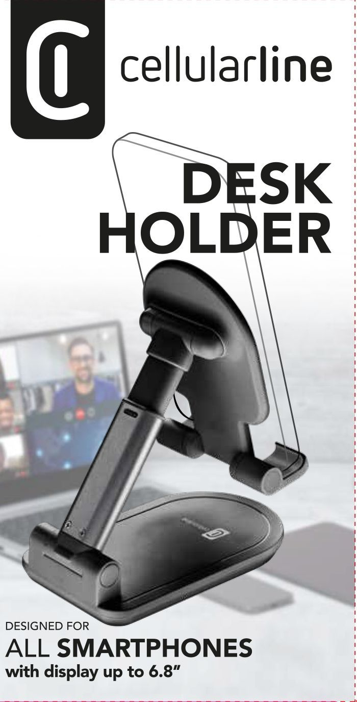 Cellularline Table Stand für Handys und Tablets, schwarz – Ansicht 1