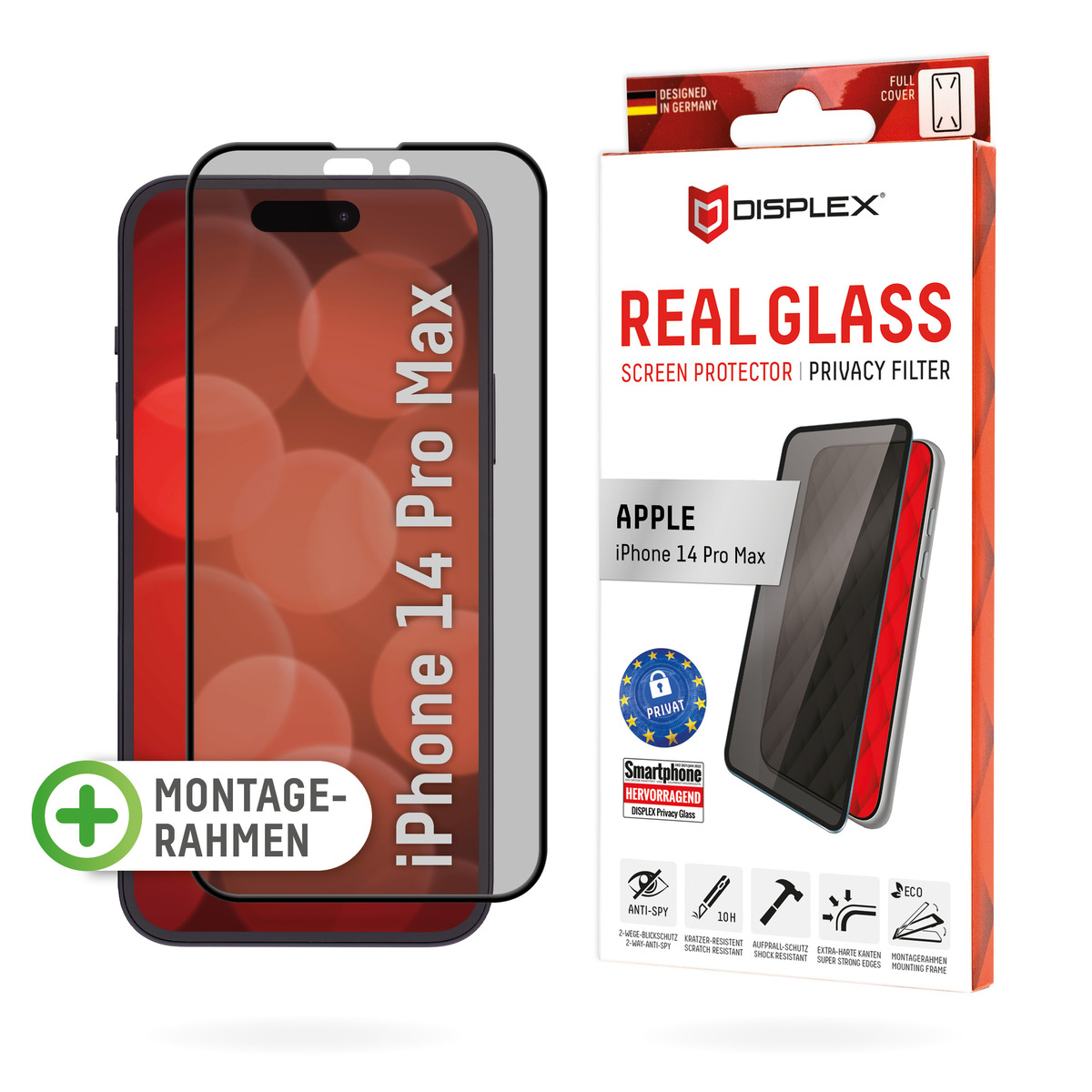 DISPLEX Privacy Glass FC iPhone 14 Pro Max, 2022 -6,7" Pro-