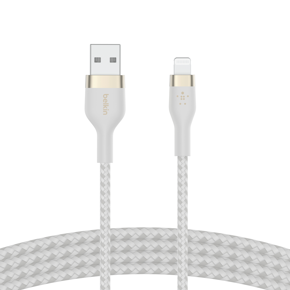 Belkin PRO Flex Lightning/USB-A Kabel, Apple zert., 2m, weiß