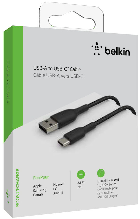 Belkin CAB002BT2MBK USB Kabel 2 m USB A USB C Schwarz
