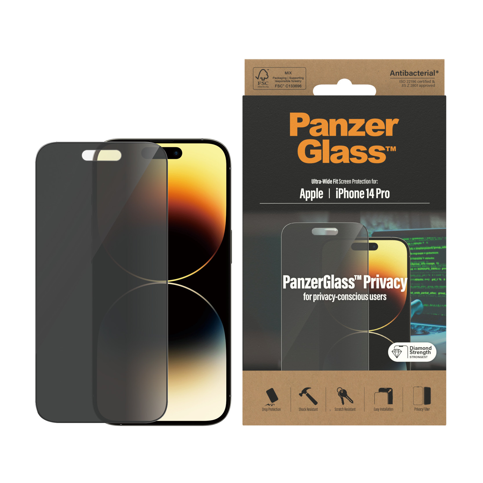 PanzerGlass iPhone 14 Pro Ultrawide Privacy AB 100351516_9820453613
