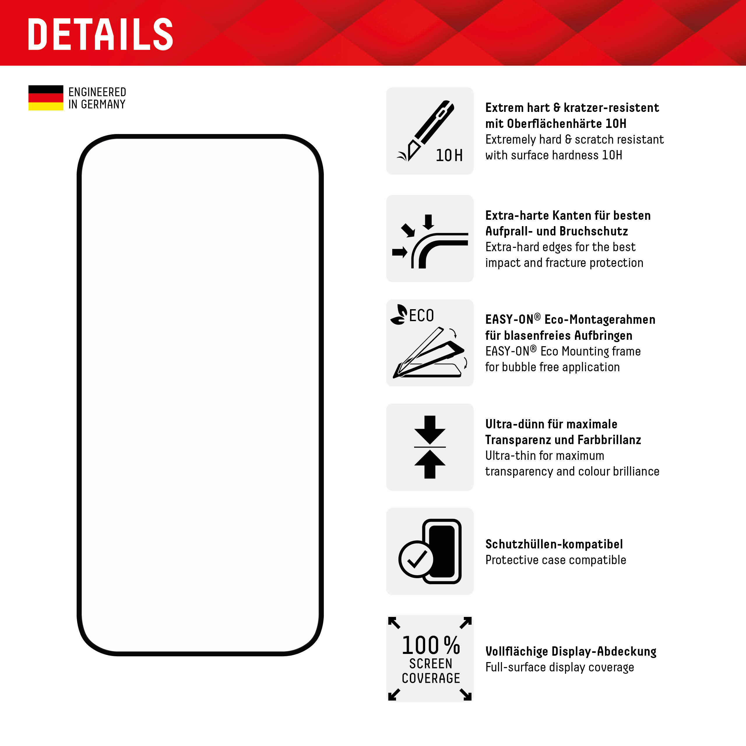 DISPLEX Real Glass FC iPhone 15/15 Pro – Ansicht 2