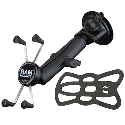 RAM Mounts X-Grip Saugfuss f Handy bis 114,3mm, B-Kugel, lang
