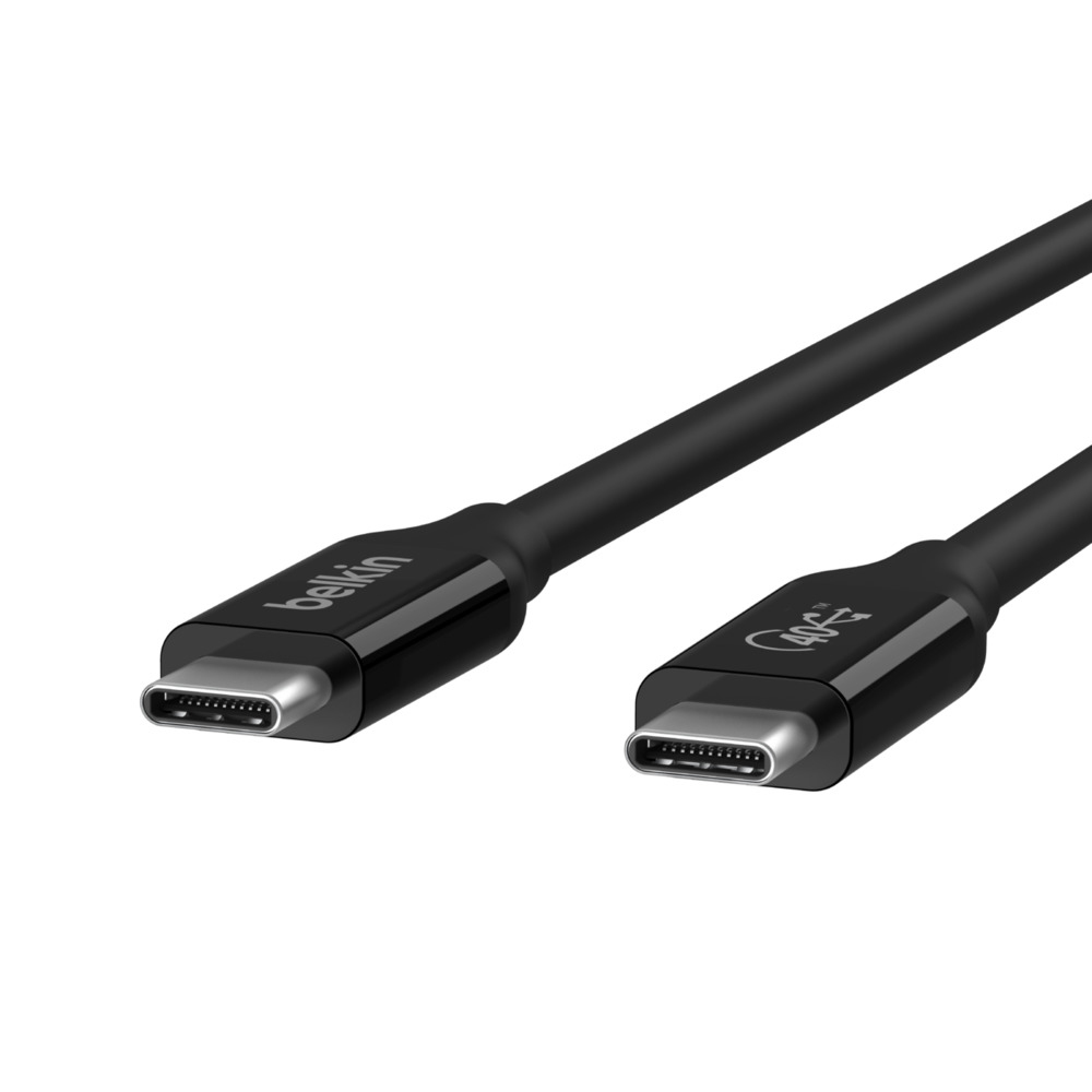 Belkin USB4 Kabel, USB-C/USB-C, 40 Gbit/s, 100W, 0.8m, schwarz