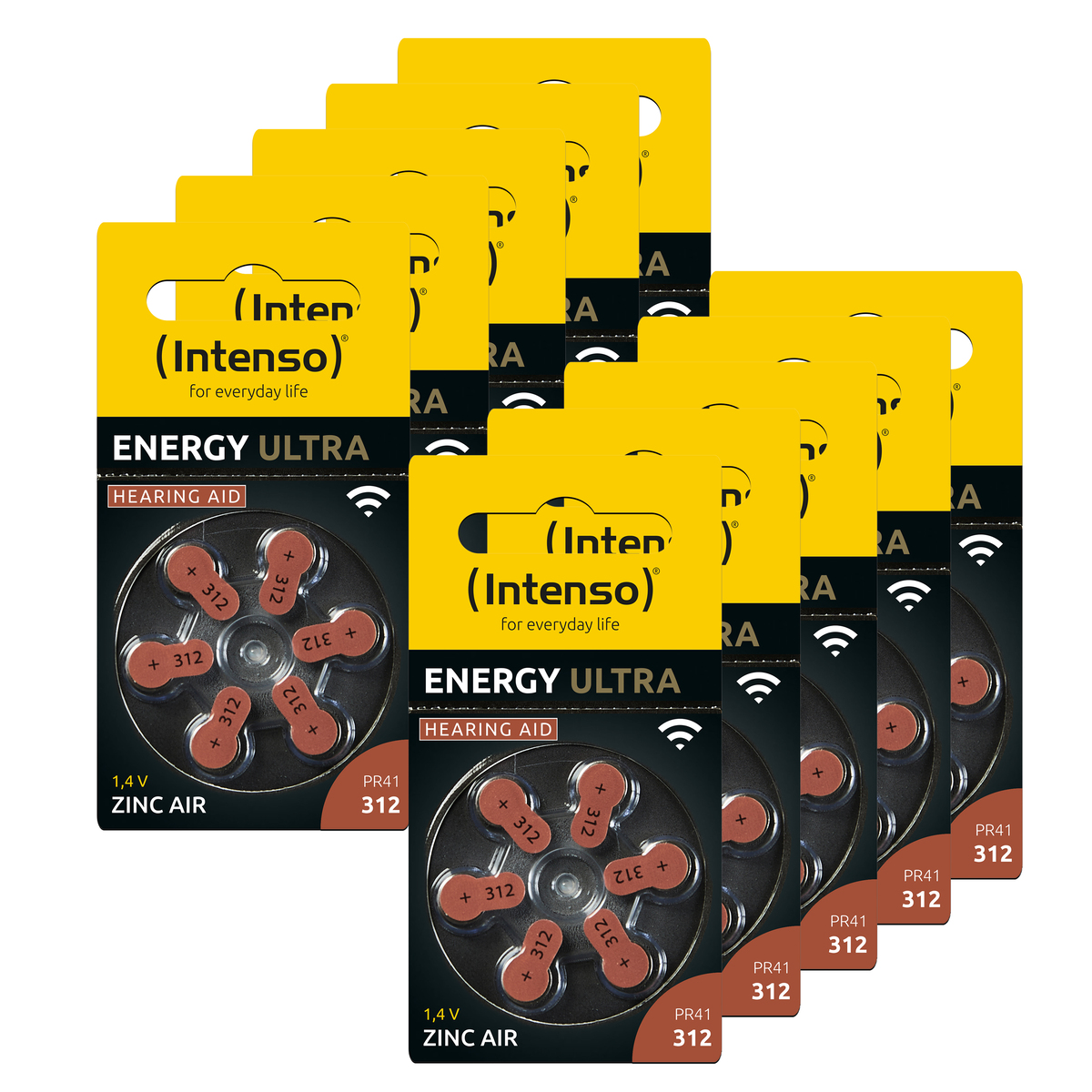 Intenso Hörgeräte Batterien | Zink-Luft A312 60er Pack