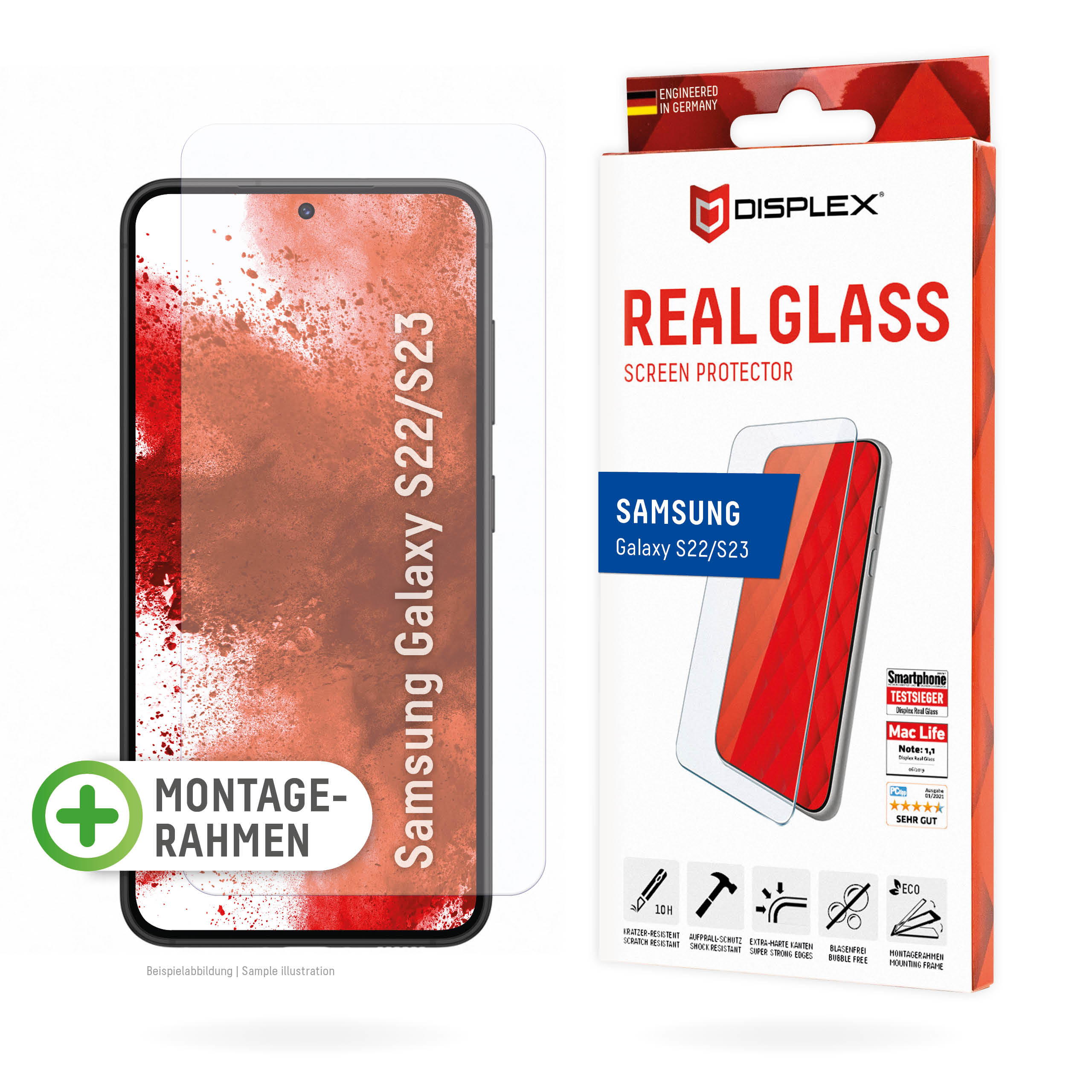 DISPLEX Real Glass Samsung Galaxy S22/S23 – Ansicht 1