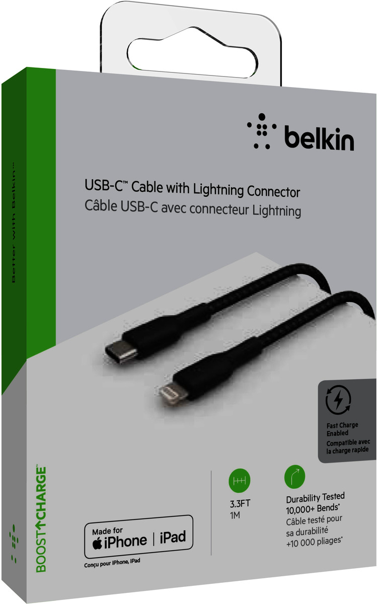 Belkin CAA004BT1MBK Lightning-Kabel 1 m Schwarz