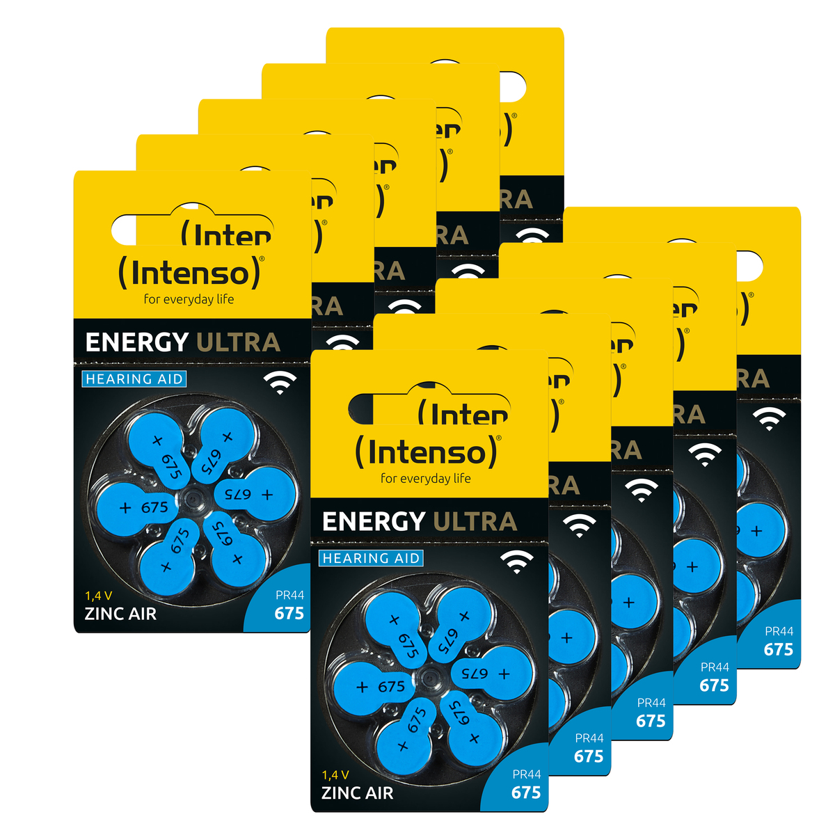 60er Pack Intenso Hörgeräte Batterien | Zink-Luft A675