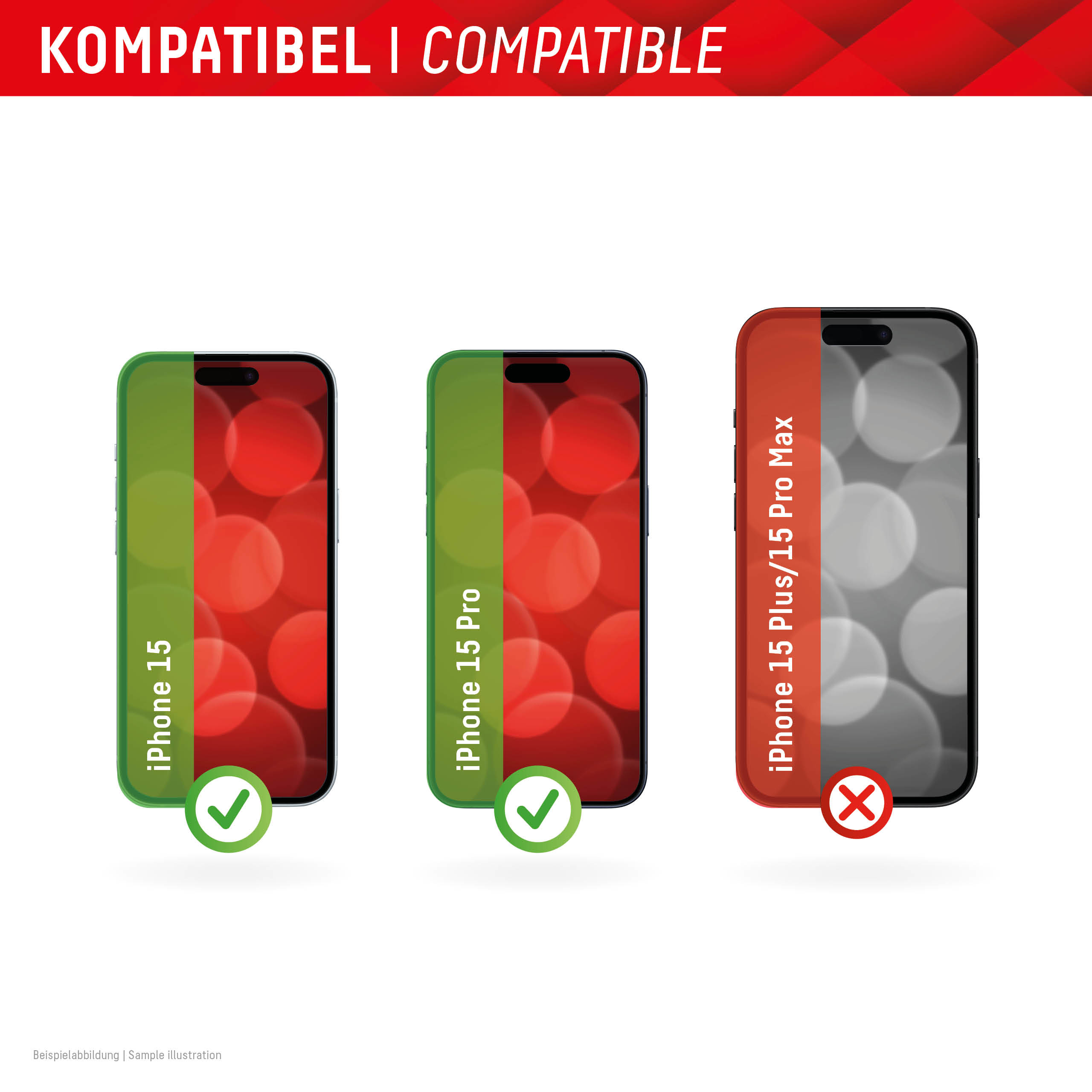 DISPLEX Real Glass FC iPhone 15/15 Pro – Ansicht 6