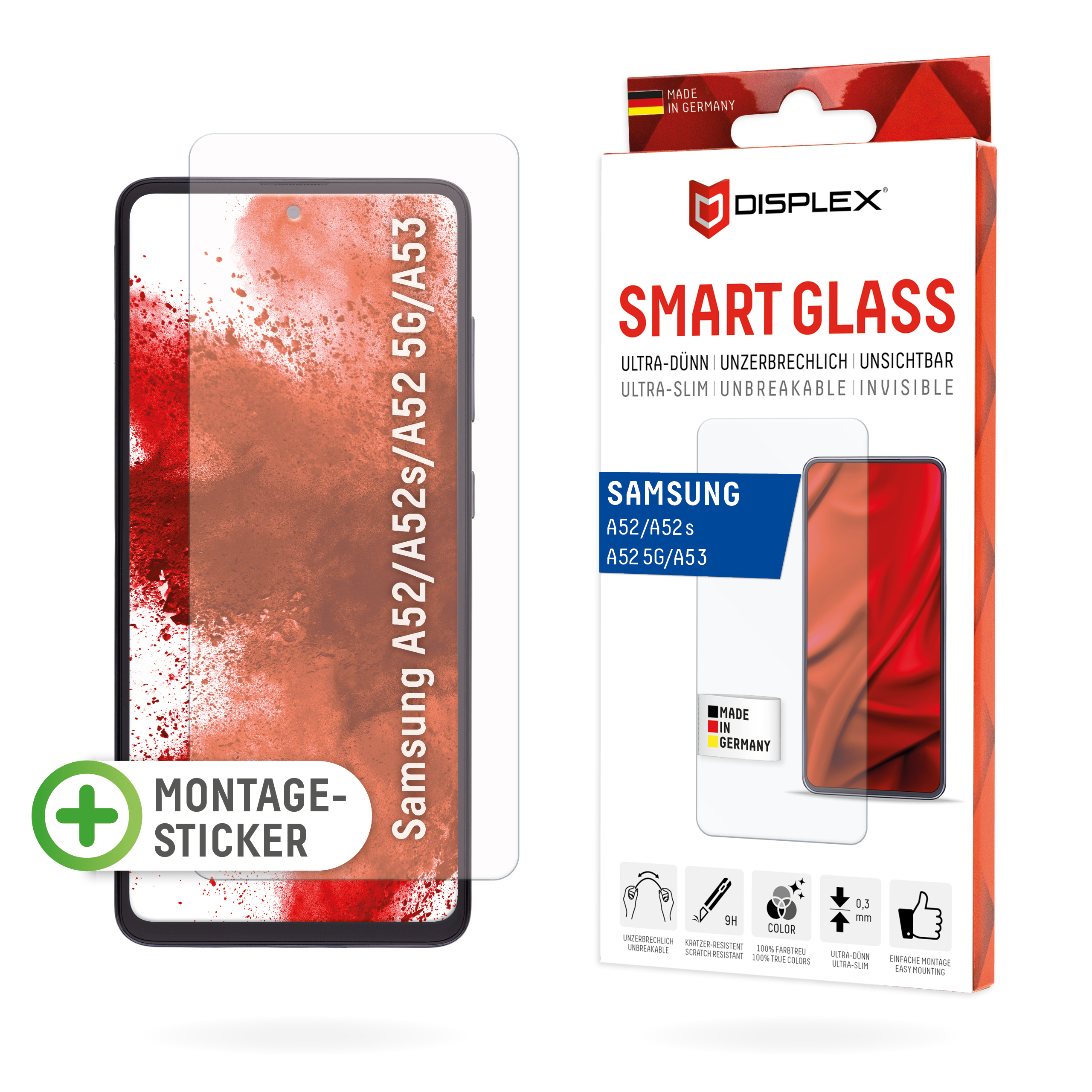 DISPLEX Smart Glass Samsung A52/A52-s- 5G/A53 5G – Ansicht 1