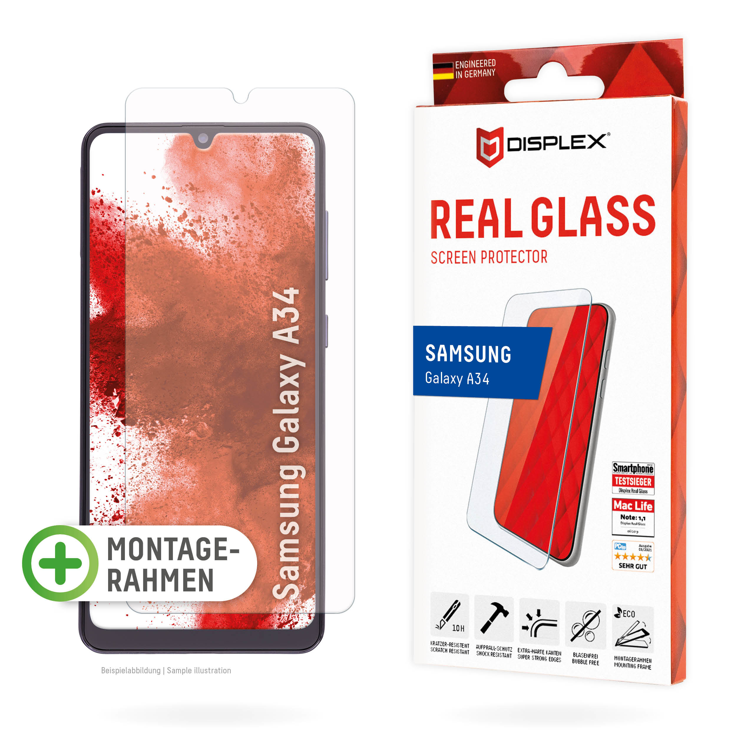 DISPLEX Real Glass Samsung Galaxy A34 5G – Ansicht 1