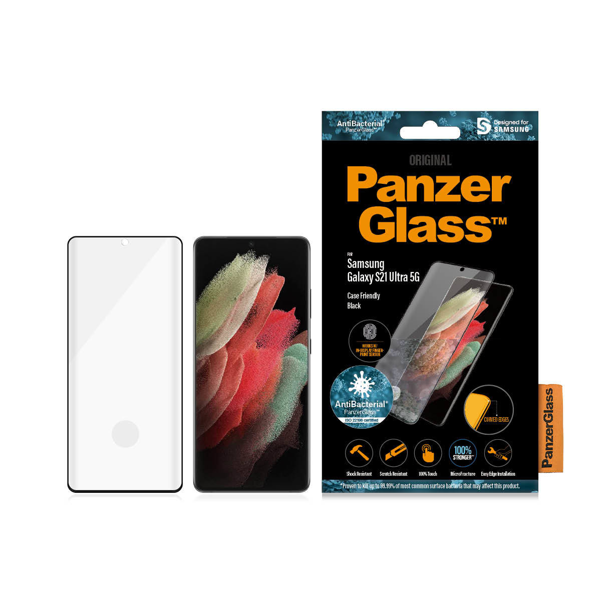 PanzerGlass E2E Samsung Galaxy S21 Ultra Antibakt. CF Fingerpr 87339450_9040621238
