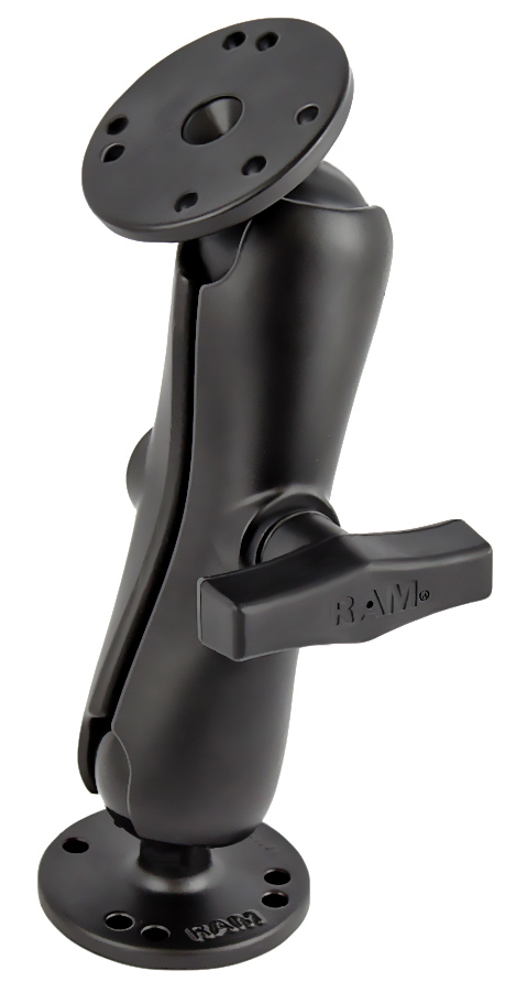 RAM Mounts Aufbau-Set, 2 rund Basisplatte, mittle Arm, C-Kugel
