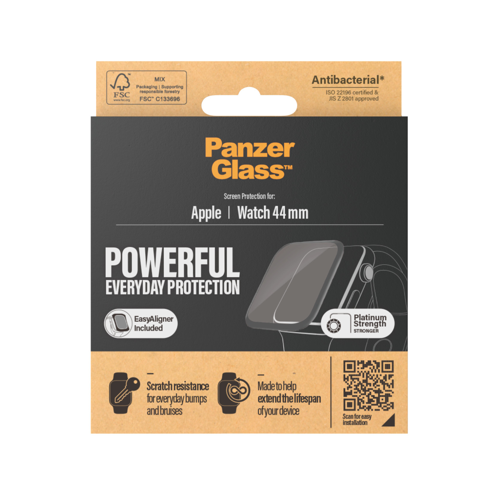 PanzerGlass f. Apple Watch Series 4/5 44mm, Black d3c9350d5163bb16129451f3e5266c3f