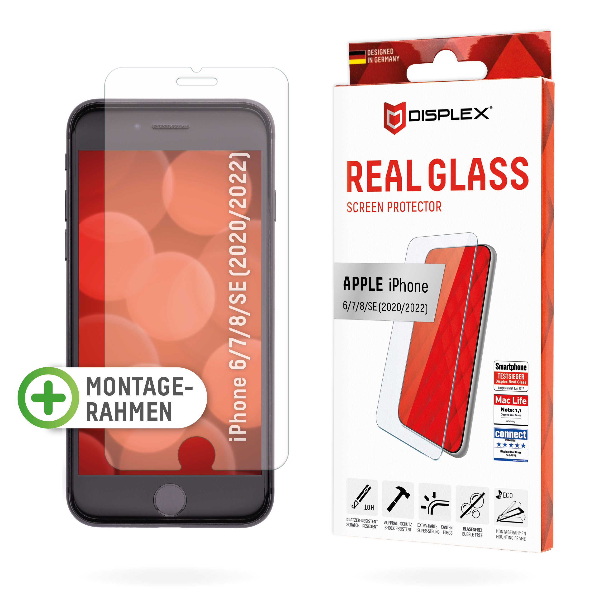 DISPLEX Real Glass für Apple iPhone 6/7/8/SE -2020- – Ansicht 1