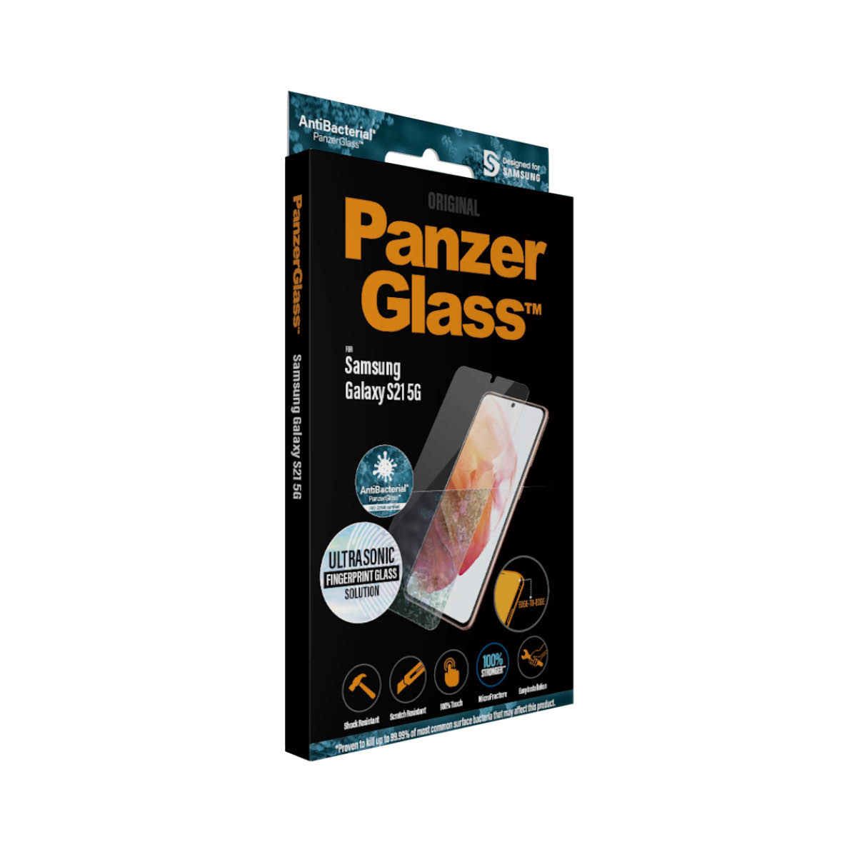 PanzerGlass E2E Samsung Galaxy S21 5G, CF, Antibakt, Black – Ansicht 4